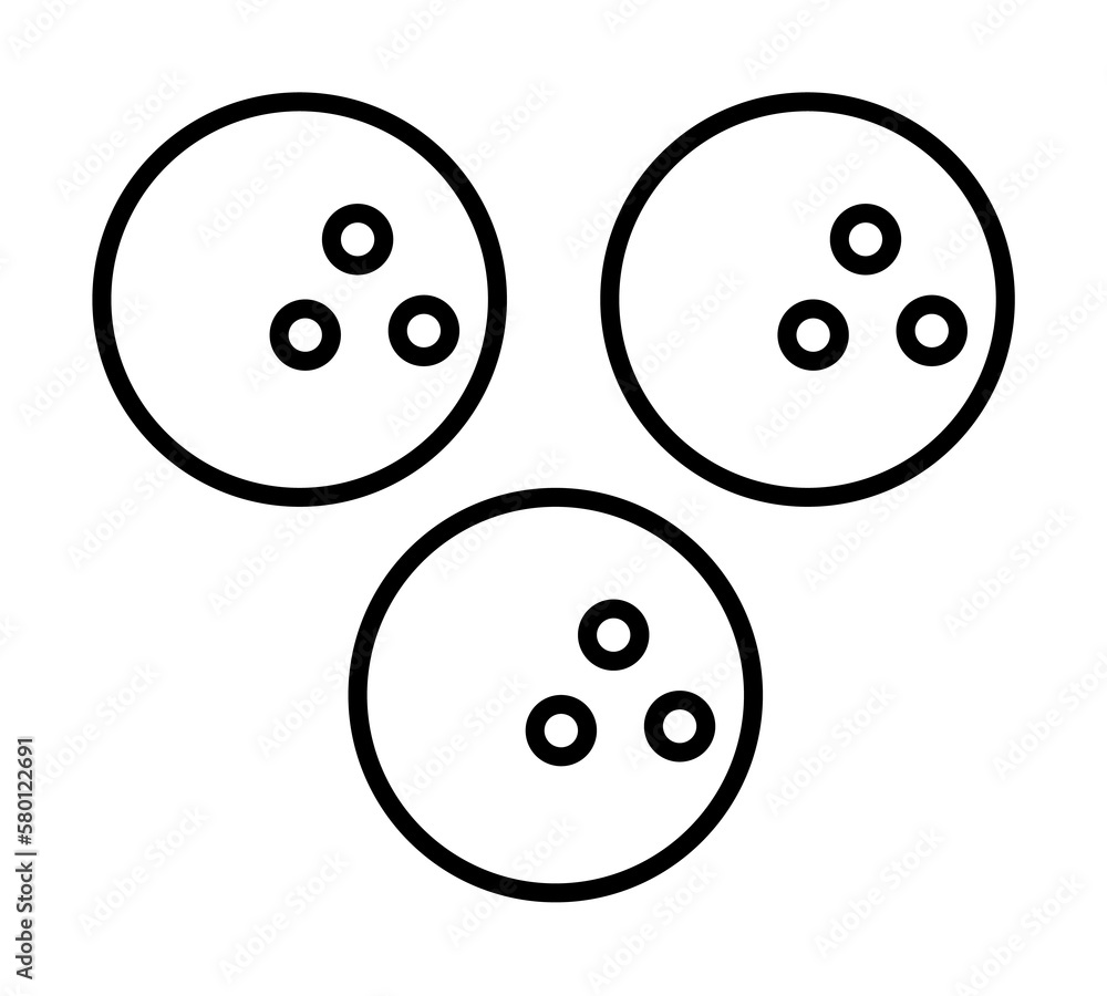 Bowling balls icon. Simple line, outline elements of prize icons for ui and ux, website or mobile application on white background Bowling balls icon. Simple line, outline elements of prize icons for ui and ux, website or mobile application on white background