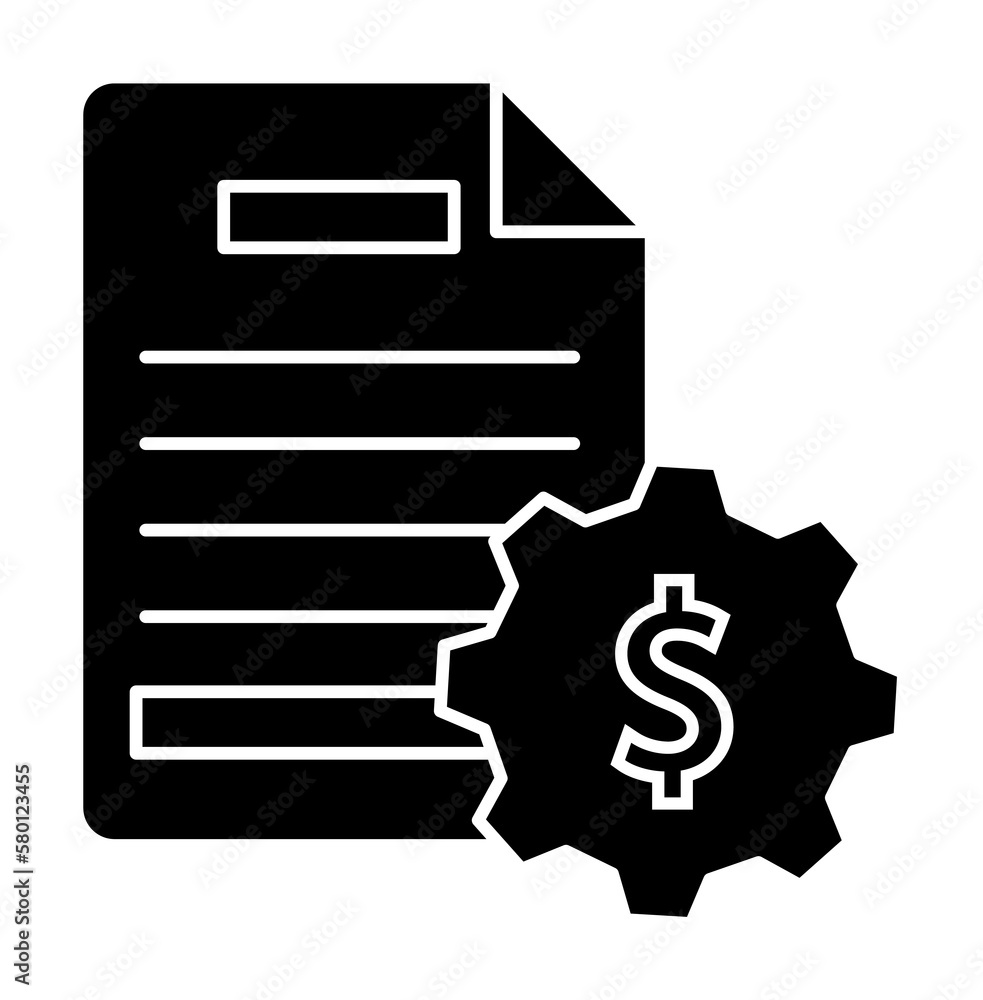 Document dollar icon. Simple business intention icons for ui and ux, website or mobile application on white background Document dollar icon. Simple business intention icons for ui and ux, website or mobile application on white background