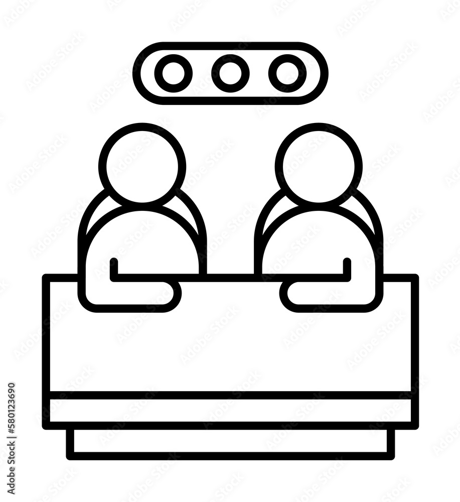 Corporate support mans icon. Element of business motivation line icon on white background Corporate support mans icon. Element of business motivation line icon on white background