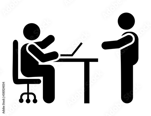 Office, job, ask icon. Element of businessman icon. Premium quality graphic design icon. Signs and symbols collection icon for websites, web design, mobile app on white background