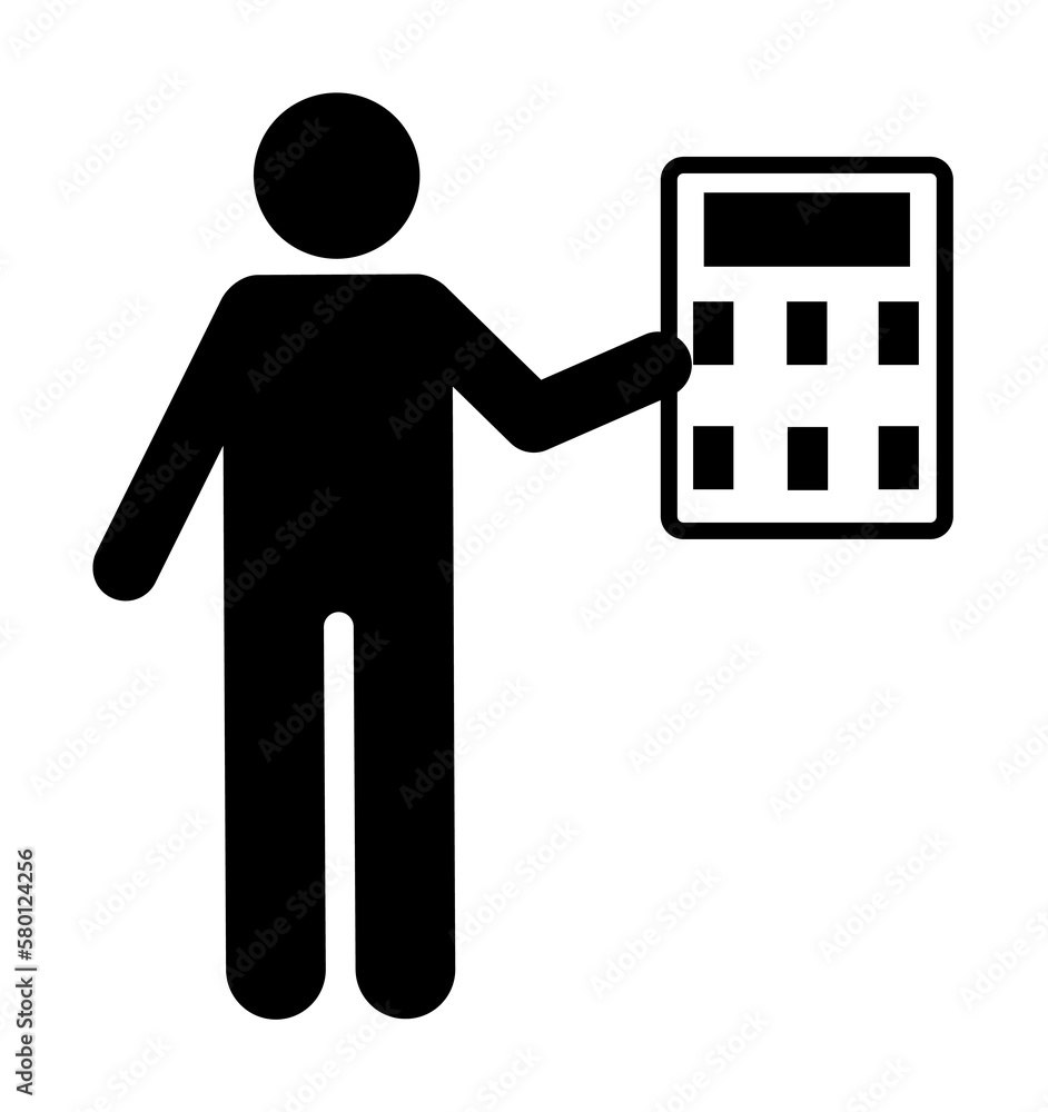 Businessman money box office icon. Element of businessman pictogram icon on white background Businessman money box office icon. Element of businessman pictogram icon on white background