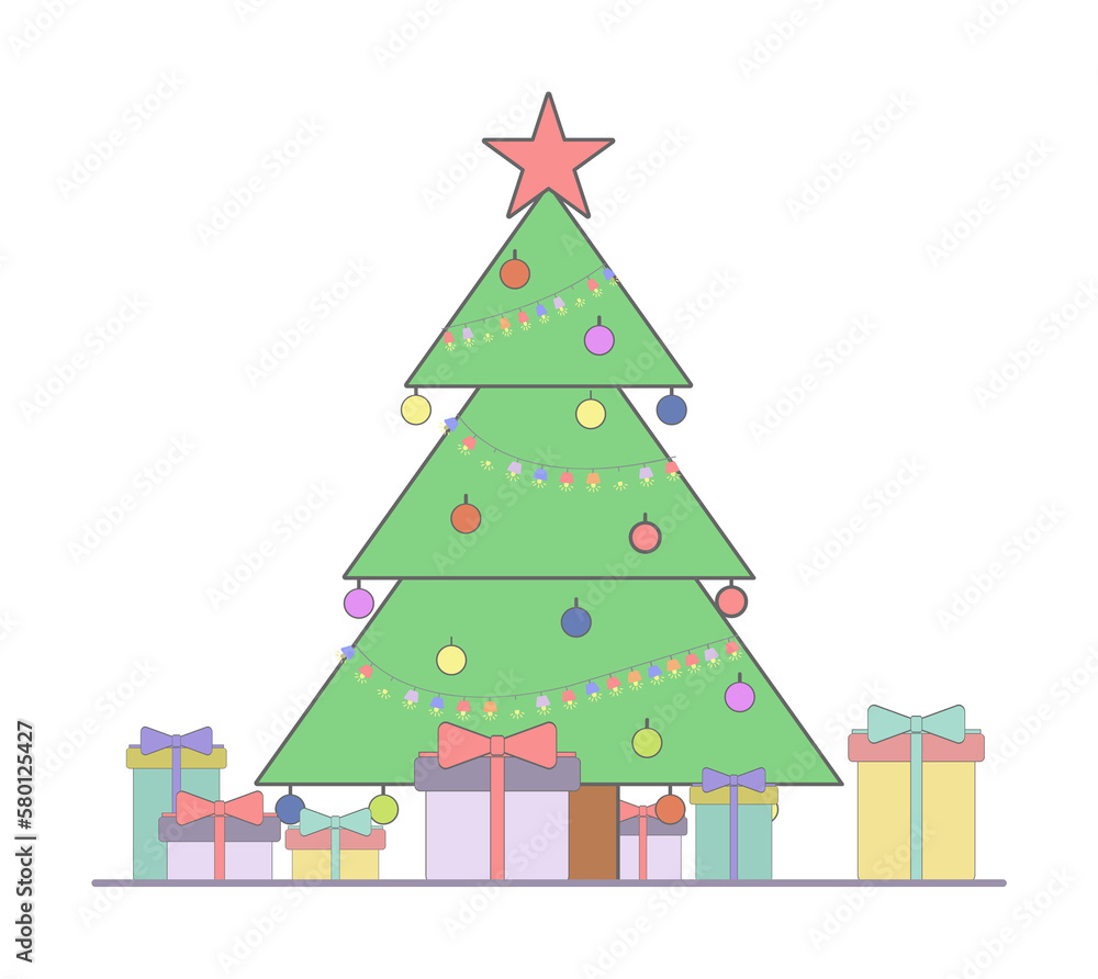 Christmas tree with gifts colored icon. Element of Christmas holiday colored icon. Premium quality graphic design icon. Signs and symbols collection icon for websites, web design on white background Christmas tree with gifts colored icon. Element of Christmas holiday colored icon. Premium quality graphic design icon. Signs and symbols collection icon for websites, web design on white background