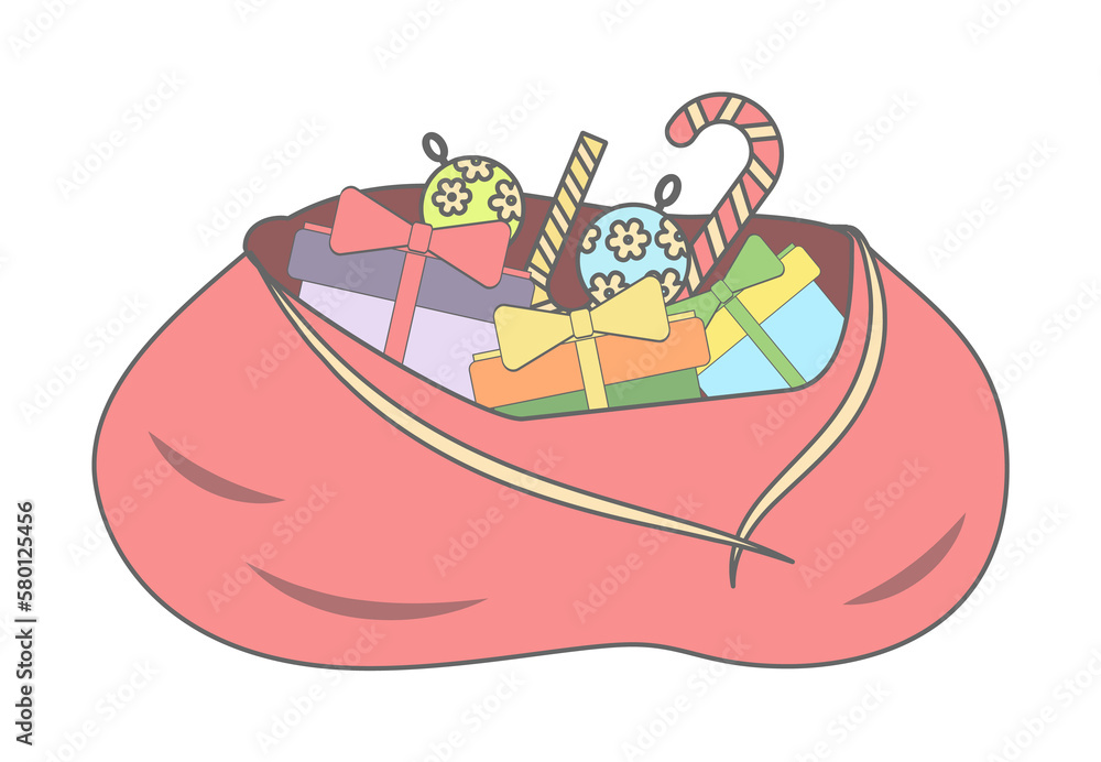 Christmas Santa sack with gifts colored icon. Element of Christmas holiday colored icon. Premium quality graphic design icon. Signs and symbols collection icon for websites on white background Christmas Santa sack with gifts colored icon. Element of Christmas holiday colored icon. Premium quality graphic design icon. Signs and symbols collection icon for websites on white background