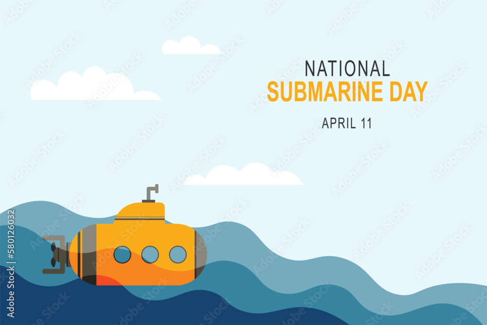 Fototapeta premium National Submarine Day background.