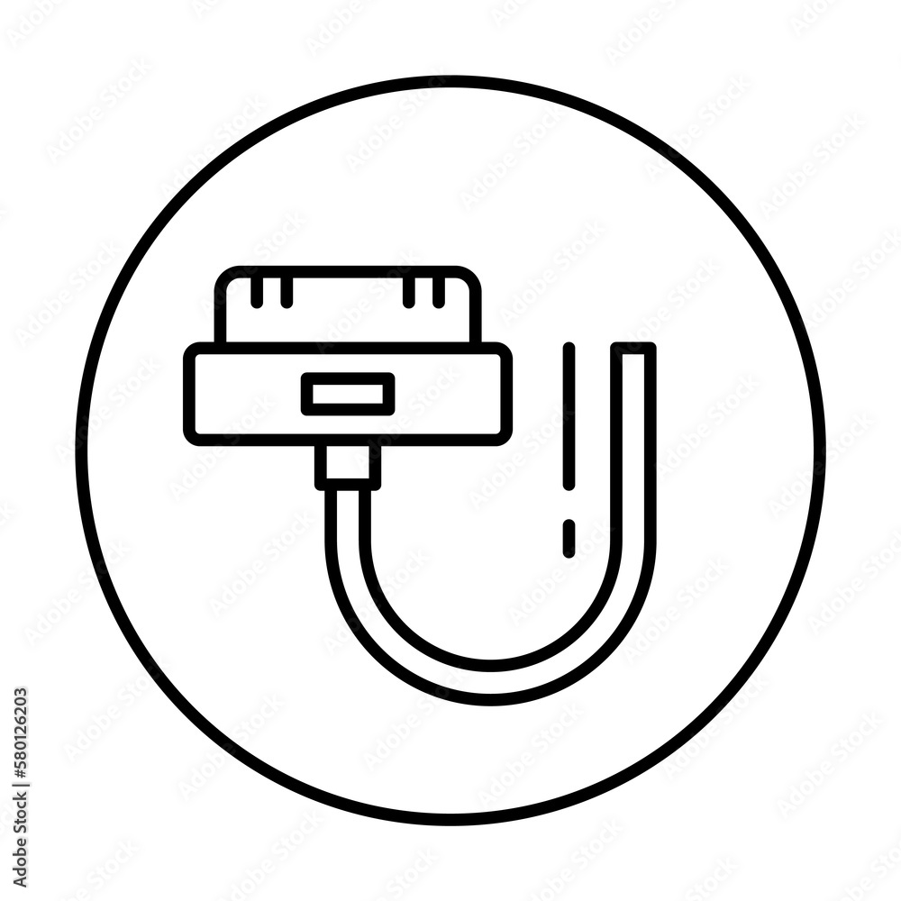 Plug, connector icon. Simple line, outline elements of connectors and cables icons for ui and ux, website or mobile application on white background Plug, connector icon. Simple line, outline elements of connectors and cables icons for ui and ux, website or mobile application on white background