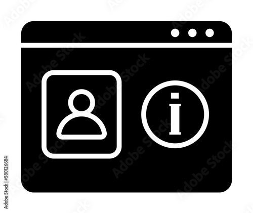 Website info user icon. Simple connection sign icons for ui and ux, website or mobile application on white background