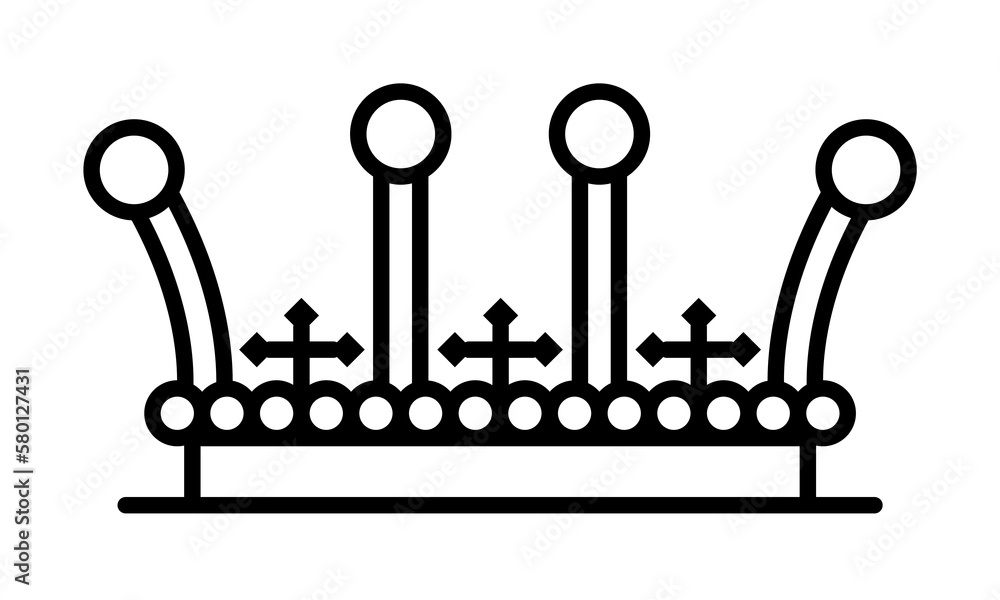 king crown icon. Element of royalty for mobile concept and web apps icon. Thin line icon for website design and development, app development. Premium icon on white background king crown icon. Element of royalty for mobile concept and web apps icon. Thin line icon for website design and development, app development. Premium icon on white background