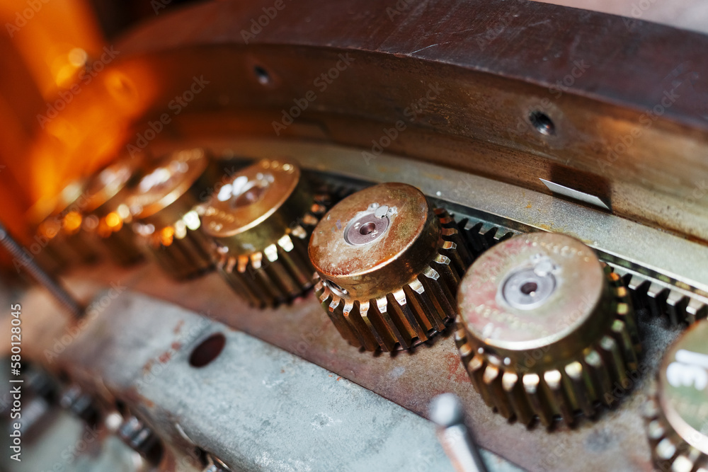 Gears of the gas turbine control mechanism Gears of the gas turbine control mechanism