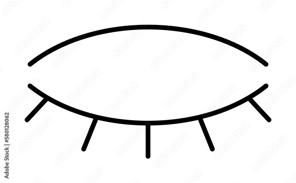 closed eye icon. Element of disabled icon for mobile concept and web apps. Thin line closed eye icon can be used for web and mobile on white background closed eye icon. Element of disabled icon for mobile concept and web apps. Thin line closed eye icon can be used for web and mobile on white background