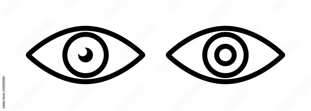 blind eye icon. Element of disabled icon for mobile concept and web apps. Thin line blind eye icon can be used for web and mobile on white background