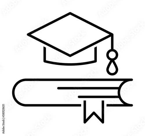 Cloud, arrows, book icon. Simple line, outline of online educationa icons for ui and ux, website or mobile application on white background