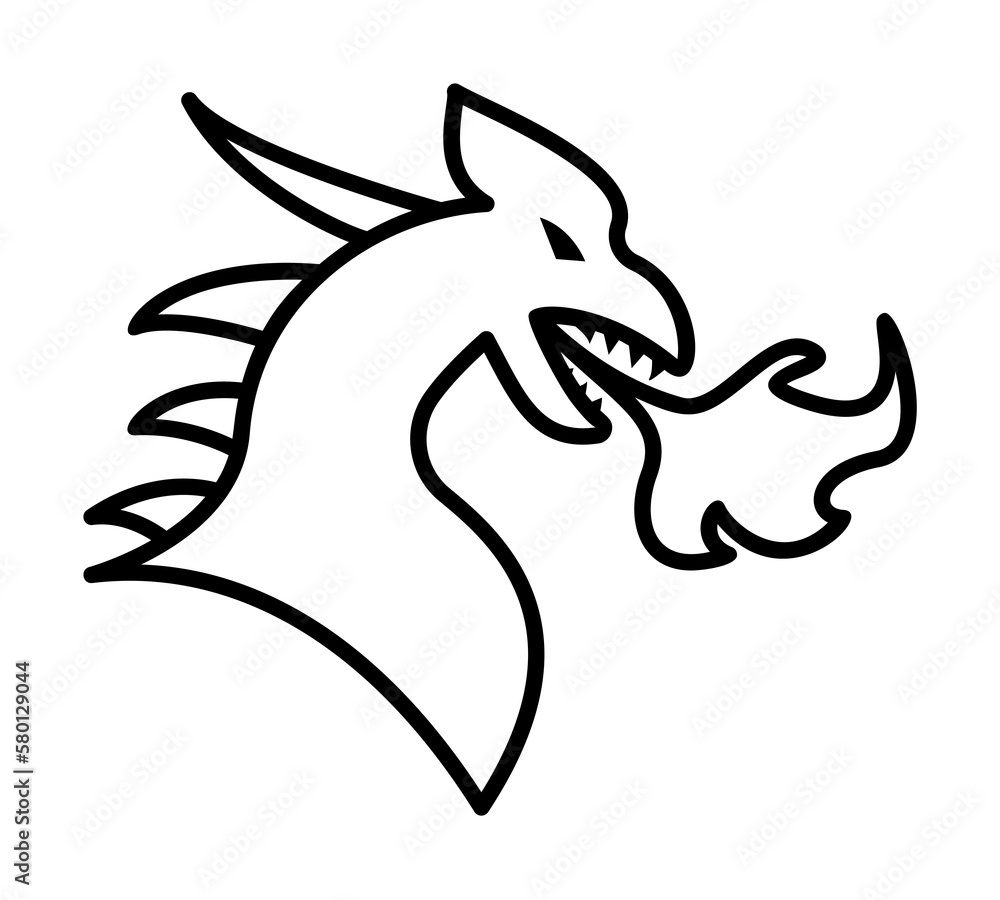 Dragon, fairy tale icon. Element of fairy Tale icon on white background