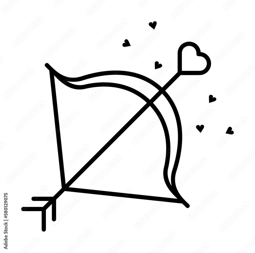 Eros, arrow, love icon. Element of fairy Tale icon on white background Eros, arrow, love icon. Element of fairy Tale icon on white background