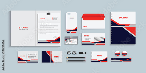 Corporate identity template, business stationery set.eps