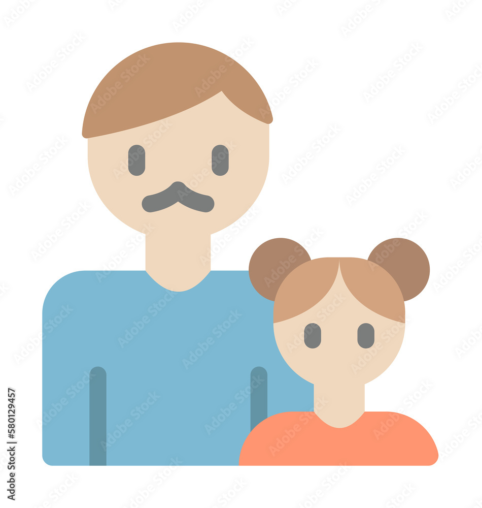 daughter icon. Simple color elements of cultural activities icons for ui and ux, website or mobile application on white background daughter icon. Simple color elements of cultural activities icons for ui and ux, website or mobile application on white background