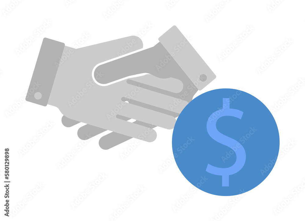 handshake, partnership, agreement, deal, finance, dollar two color blue and gray icon on white background handshake, partnership, agreement, deal, finance, dollar two color blue and gray icon on white background