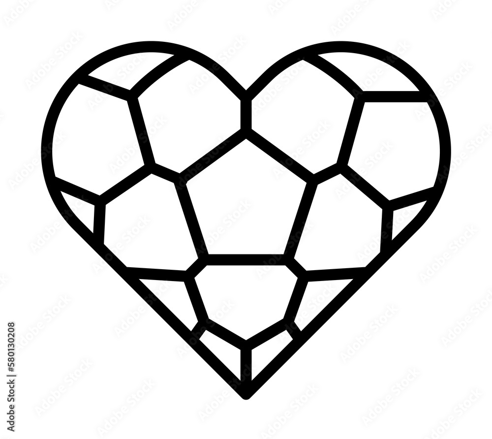 Love, football icon. Simple line, outline elements of soccer for ui and ux, website or mobile application on white background Love, football icon. Simple line, outline elements of soccer for ui and ux, website or mobile application on white background