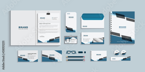 Corporate identity template, business stationery set.eps