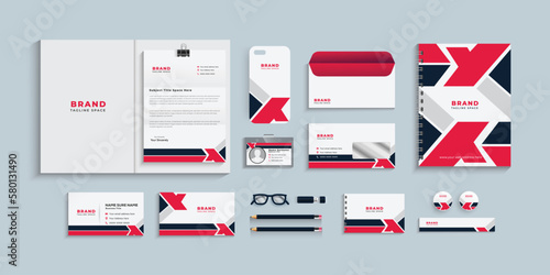 Corporate identity template, business stationery set.eps