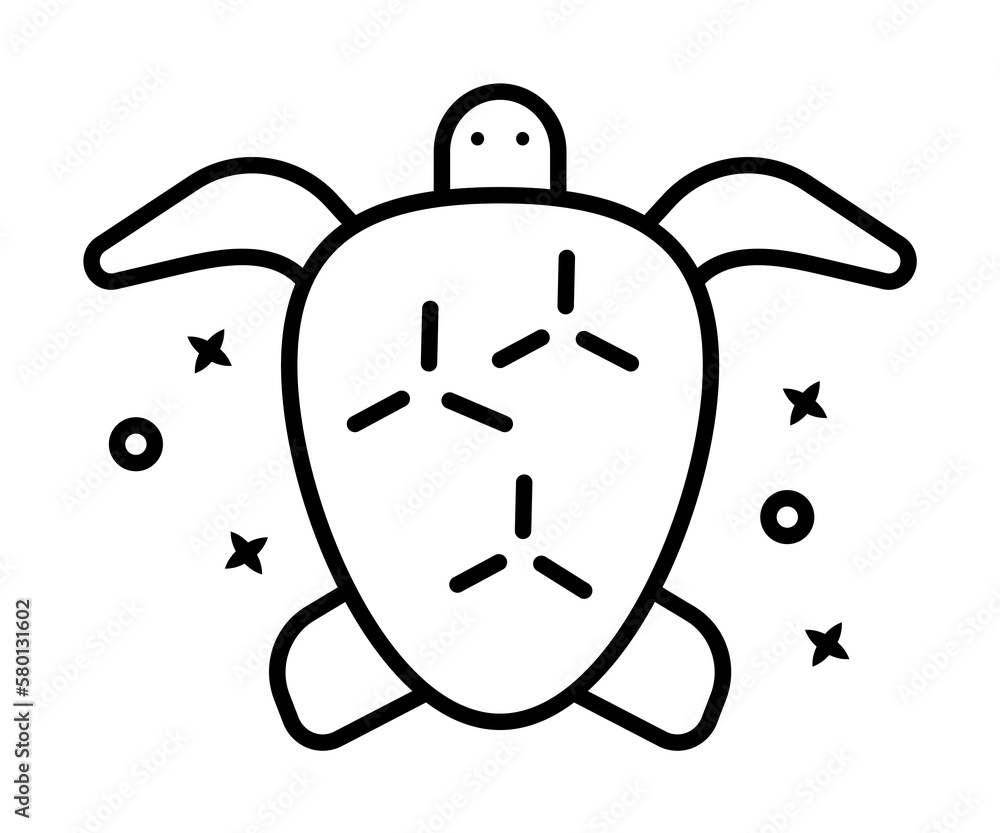 Turtle sea life sea animal icon. Element of Hawaii icon on white background Turtle sea life sea animal icon. Element of Hawaii icon on white background