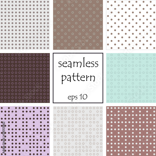Polka dot seamless pattern collection