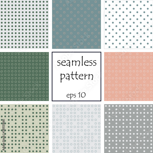 Polka dot seamless pattern collection