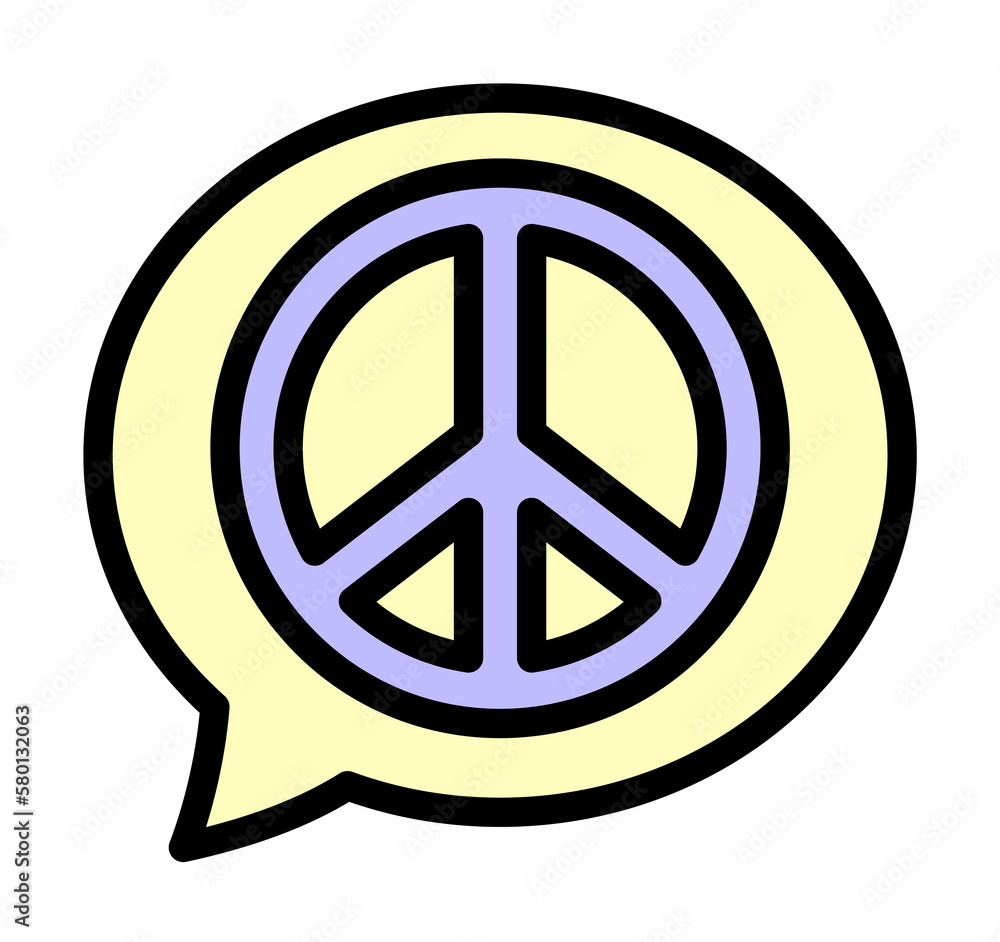 Chart, peace icon. Simple color with outline elements of flower children icons for ui and ux, website or mobile application on white background Chart, peace icon. Simple color with outline elements of flower children icons for ui and ux, website or mobile application on white background