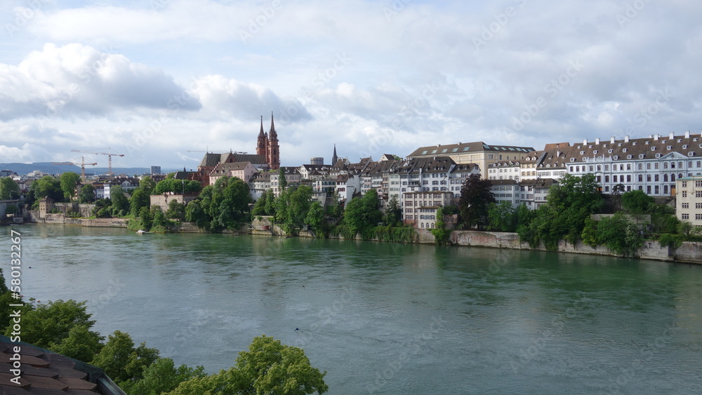 Basel Rhein River Banks