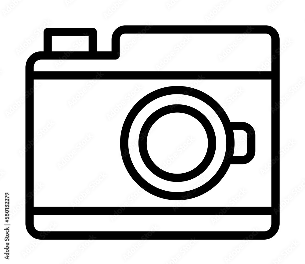 Camera, technology icon. Simple line, outline elements of hipster style icons for ui and ux, website or mobile application on white background Camera, technology icon. Simple line, outline elements of hipster style icons for ui and ux, website or mobile application on white background