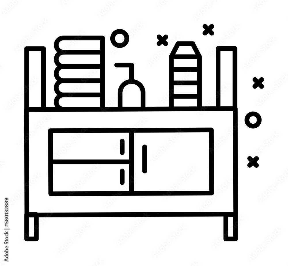 Closet spa wardrobe icon. Element of hygiene icon on white background Closet spa wardrobe icon. Element of hygiene icon on white background