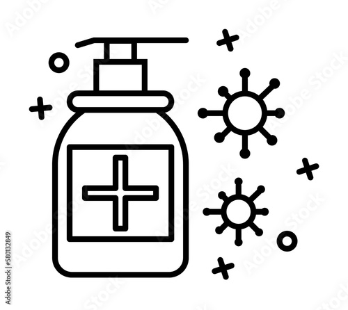 Antiseptic spray medical icon. Element of hygiene icon on white background