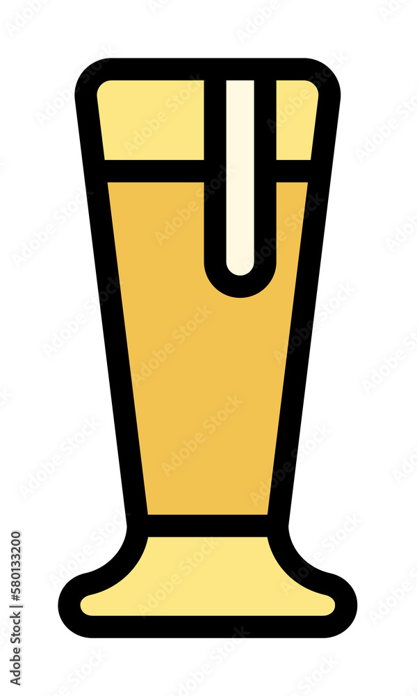 Beer glass, foam icon. Simple color with outline elements of international beer day icons for ui and ux, website or mobile application on white background Beer glass, foam icon. Simple color with outline elements of international beer day icons for ui and ux, website or mobile application on white background