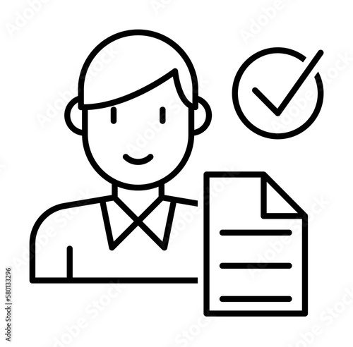 Hiring icon. Element of interview icon on white background