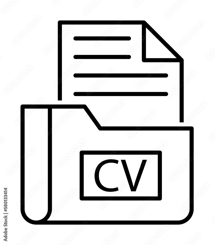 Cv icon. Element of interview icon on white background Cv icon. Element of interview icon on white background