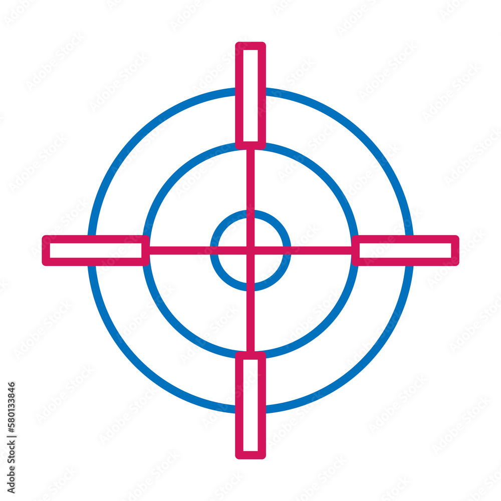 Job resume, target 2 colored line icon. Simple colored element icon. Job resume, target outline symbol design icon from job resume set on white background Job resume, target 2 colored line icon. Simple colored element icon. Job resume, target outline symbol design icon from job resume set on white background