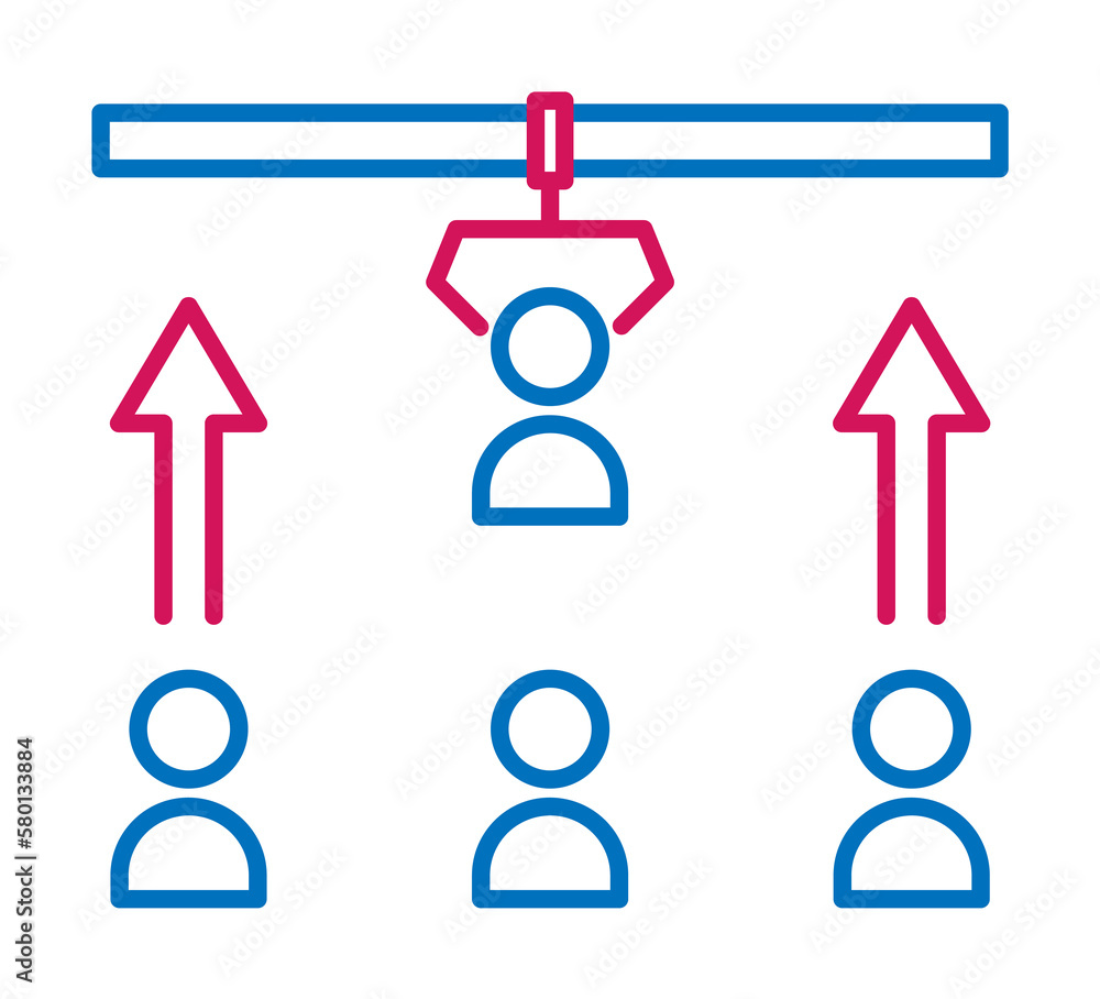 Job resume, recruitment 2 colored line icon. Simple colored element icon. Job resume, recruitment outline symbol design icon from job resume set on white background Job resume, recruitment 2 colored line icon. Simple colored element icon. Job resume, recruitment outline symbol design icon from job resume set on white background