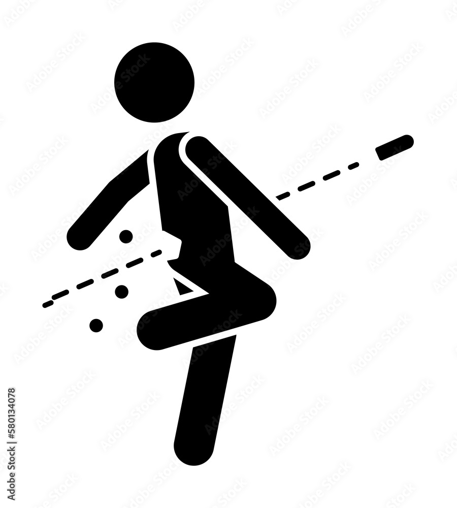 Man kill back shot icon. Simple warning armed man icons for ui and ux website or mobile application on white background Man kill back shot icon. Simple warning armed man icons for ui and ux website or mobile application on white background