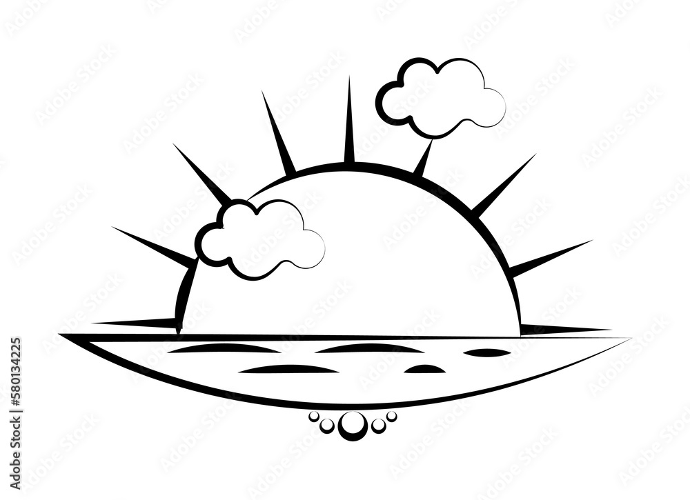 sunset icon. Element of landscape icon for mobile concept and web apps. Hand drawn sunset icon can be used for web and mobile on white background sunset icon. Element of landscape icon for mobile concept and web apps. Hand drawn sunset icon can be used for web and mobile on white background