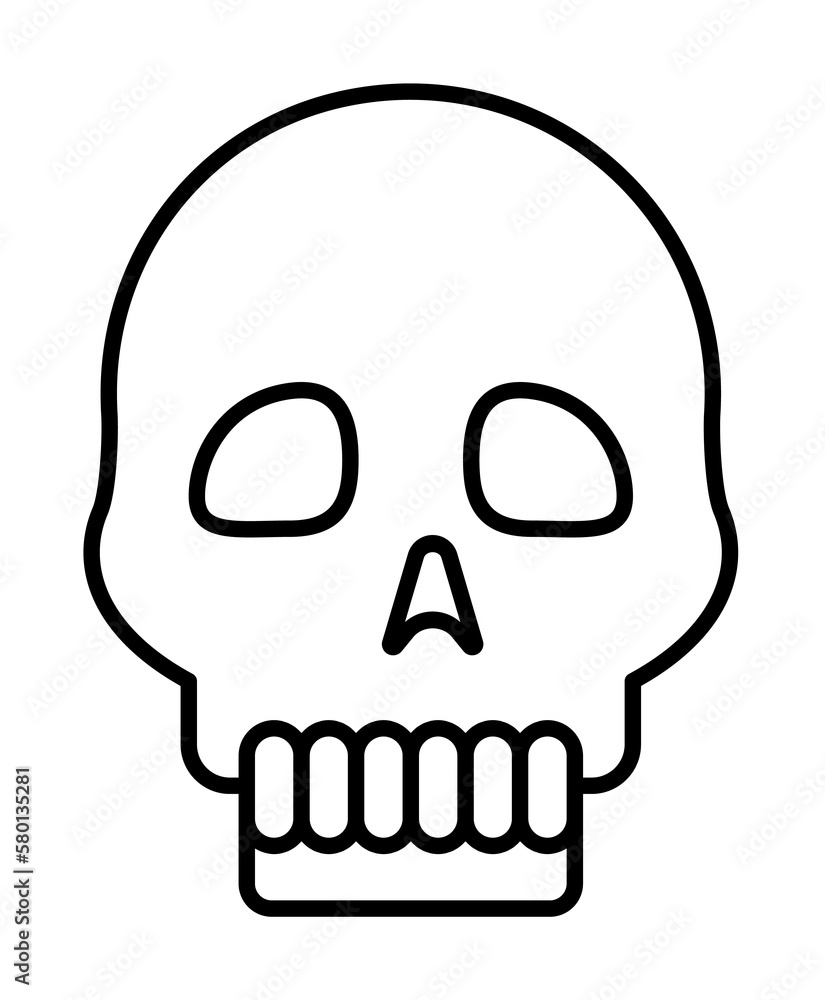 Skull, magic icon. Element of magic for mobile concept and web apps icon. Thin line icon for website design and development on white background Skull, magic icon. Element of magic for mobile concept and web apps icon. Thin line icon for website design and development on white background