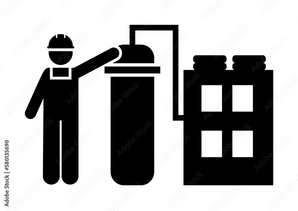 Job, industry, man, mechanism, automation icon. Element of manufacturing icon. Premium quality graphic design icon. Signs and symbols collection icon for websites, web design on white background Job, industry, man, mechanism, automation icon. Element of manufacturing icon. Premium quality graphic design icon. Signs and symbols collection icon for websites, web design on white background