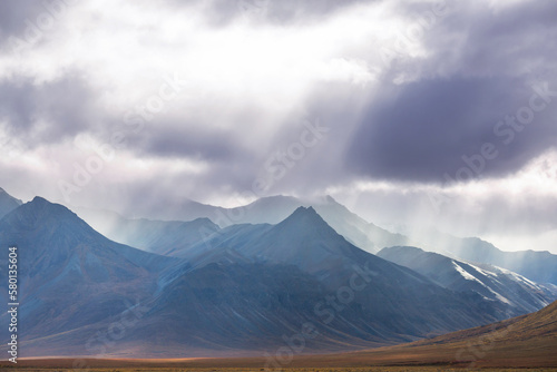 Mountains in tundra