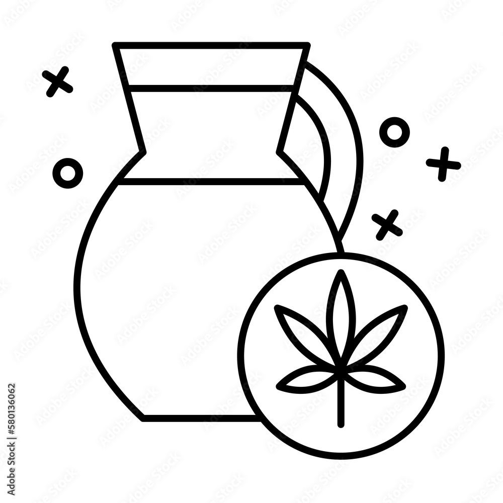 Marijuana drinks oil icon. Element of narcotic on white background Marijuana drinks oil icon. Element of narcotic on white background