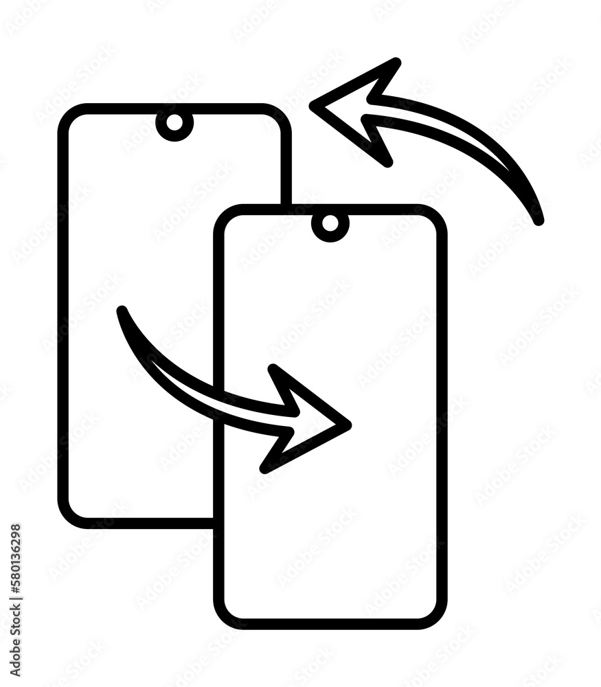 Clone mobile icon. Element of mobile technology on white background