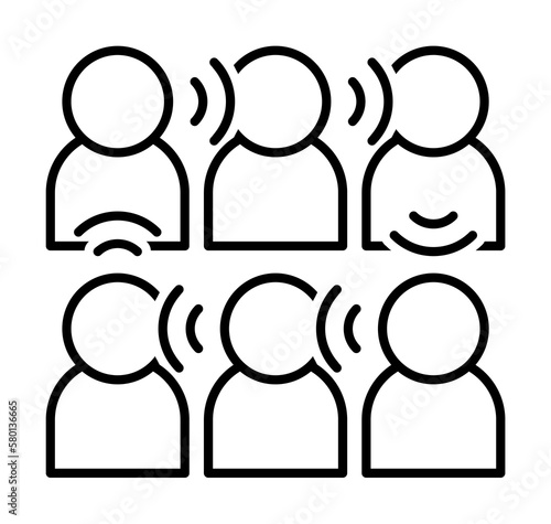 Gossip icon. Element of news thin line icon on white background