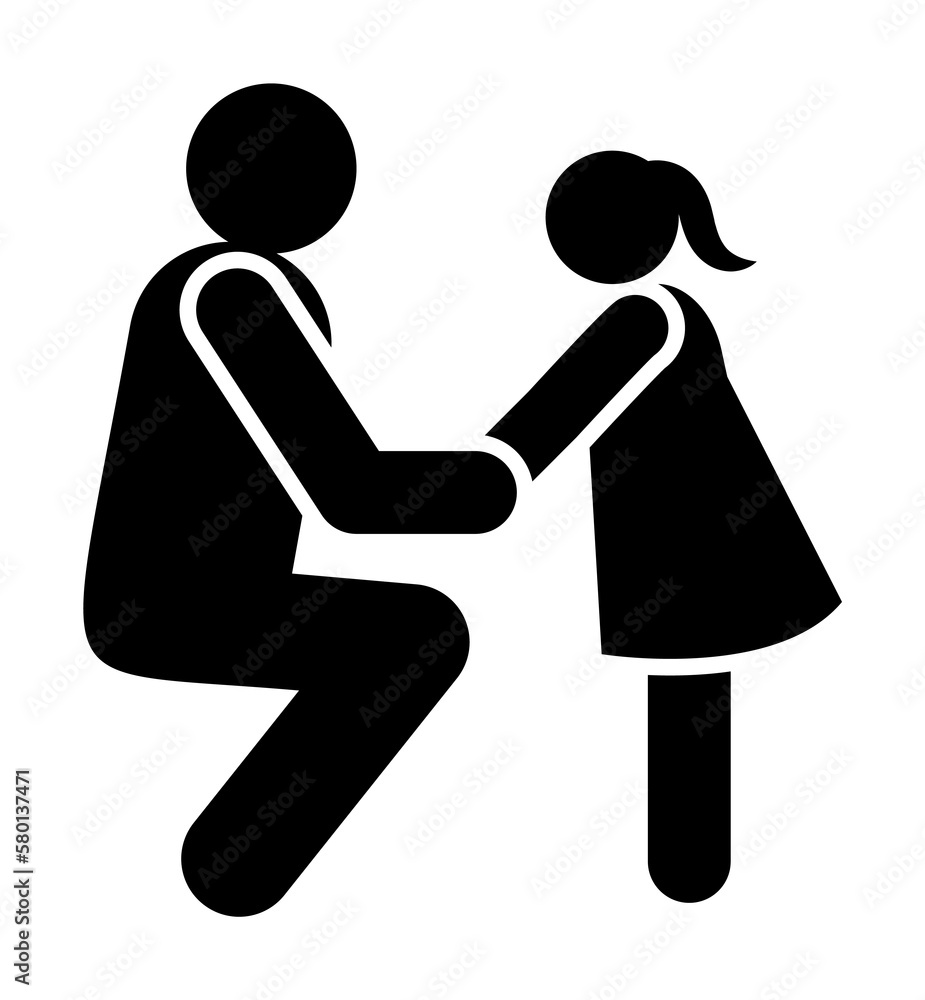 Child, explain, father, positive icon. Element of positive parents icon Child, explain, father, positive icon. Element of positive parents icon
