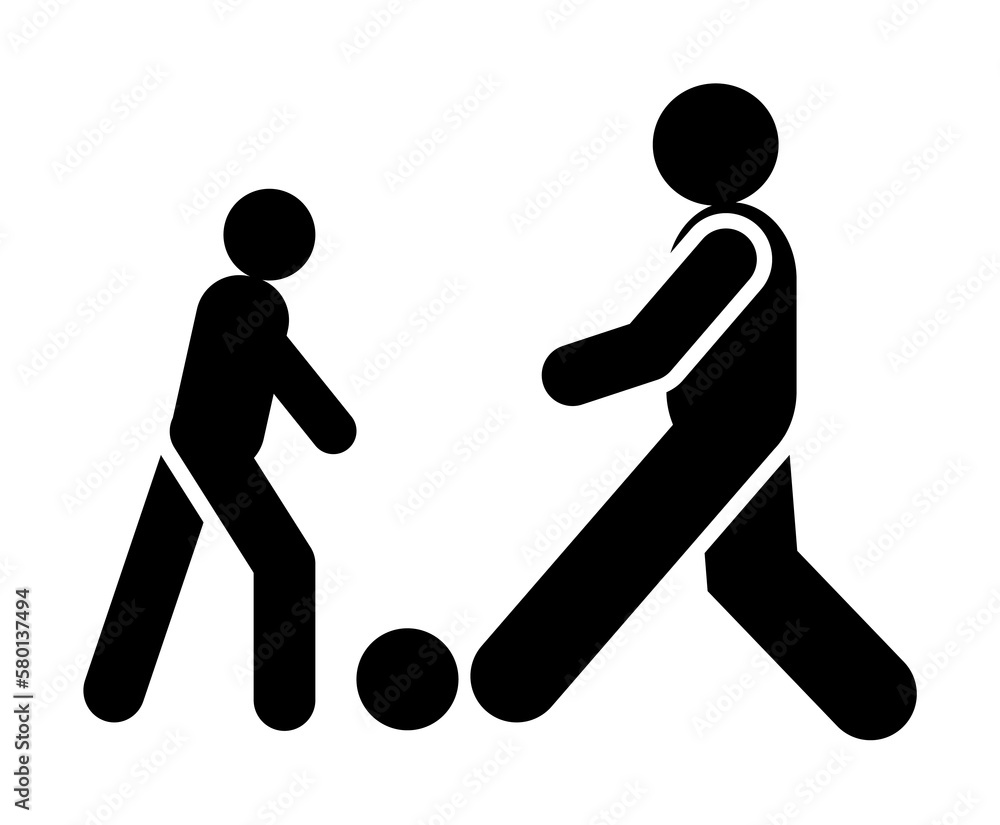Child, ball, football, father icon. Element of positive parents icon Child, ball, football, father icon. Element of positive parents icon