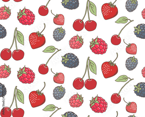 Berry seamless pattern