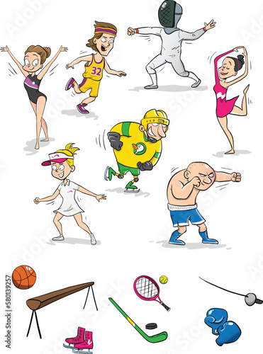 Different sport athletes