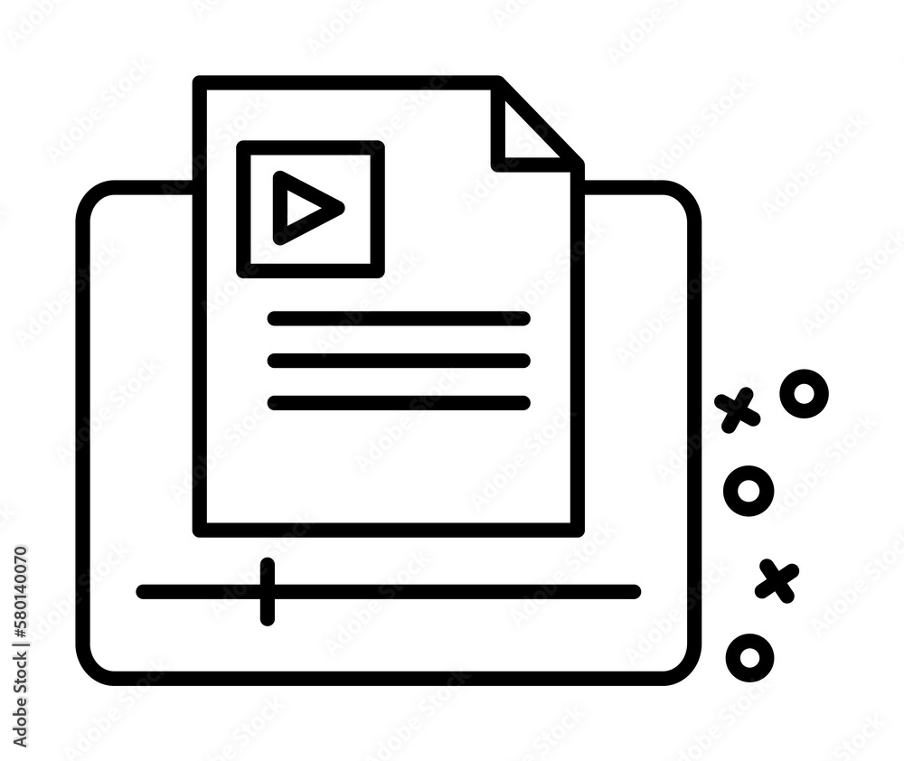 Web page video document icon. Element of quit smoking icon on white background Web page video document icon. Element of quit smoking icon on white background