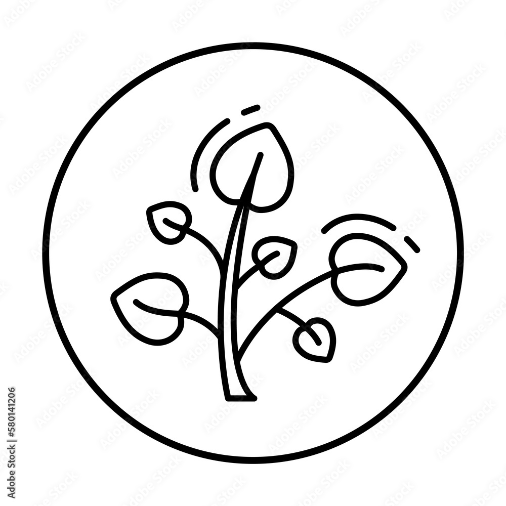 Watercress, vegan icon. Simple line, outline elements of vegetarian icons for ui and ux, website or mobile application on white background Watercress, vegan icon. Simple line, outline elements of vegetarian icons for ui and ux, website or mobile application on white background